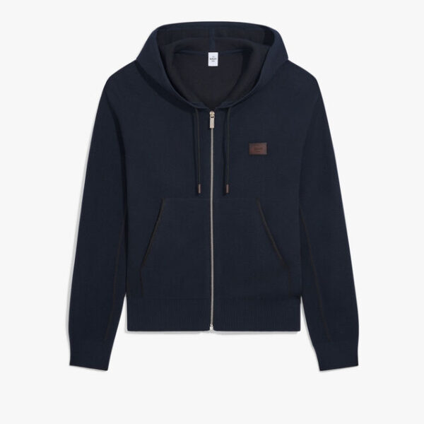 Shadow Print Zip Hoodie